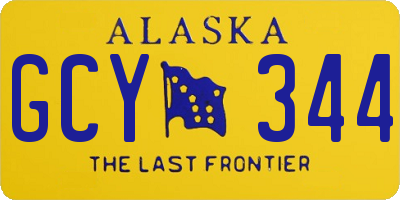 AK license plate GCY344