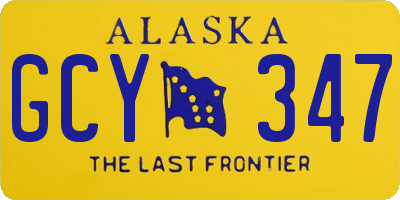 AK license plate GCY347