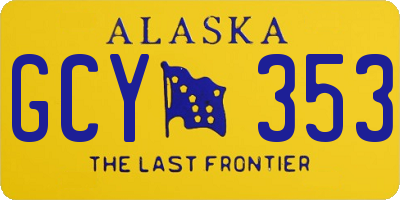 AK license plate GCY353