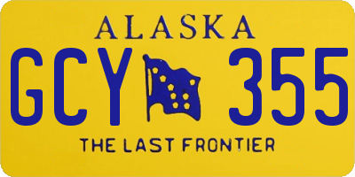 AK license plate GCY355