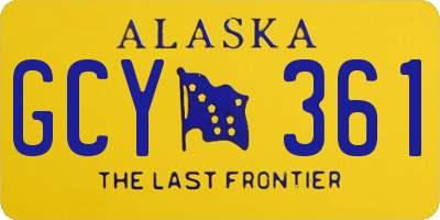 AK license plate GCY361
