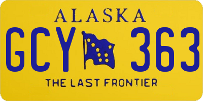 AK license plate GCY363