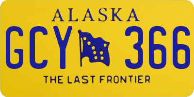 AK license plate GCY366