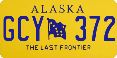 AK license plate GCY372