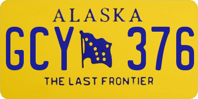 AK license plate GCY376