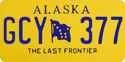 AK license plate GCY377