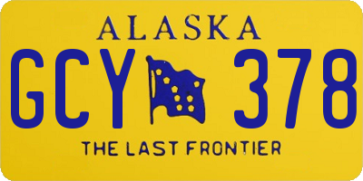 AK license plate GCY378