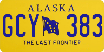 AK license plate GCY383
