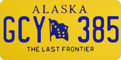 AK license plate GCY385
