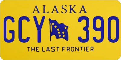 AK license plate GCY390
