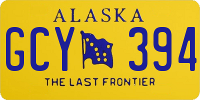 AK license plate GCY394