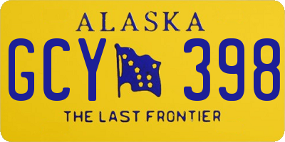 AK license plate GCY398