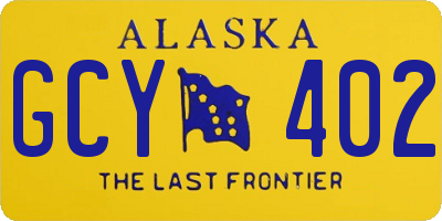 AK license plate GCY402