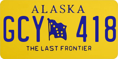 AK license plate GCY418