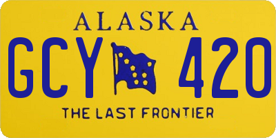 AK license plate GCY420