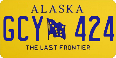 AK license plate GCY424