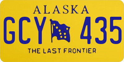 AK license plate GCY435