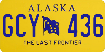 AK license plate GCY436