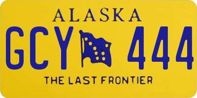 AK license plate GCY444