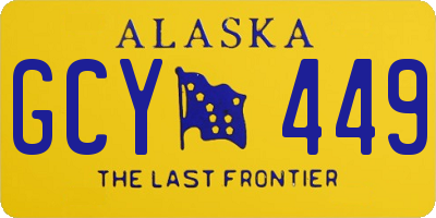 AK license plate GCY449