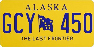 AK license plate GCY450
