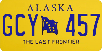 AK license plate GCY457