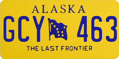 AK license plate GCY463