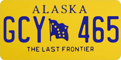 AK license plate GCY465
