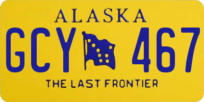 AK license plate GCY467