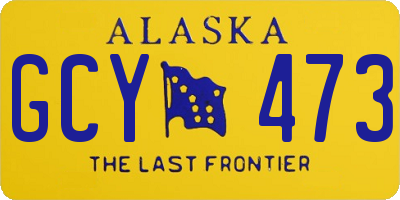 AK license plate GCY473