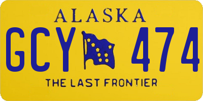 AK license plate GCY474
