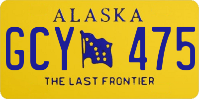 AK license plate GCY475
