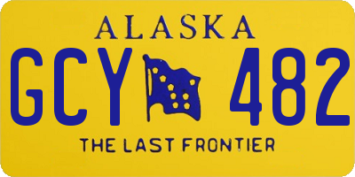 AK license plate GCY482