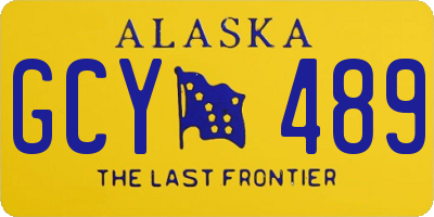 AK license plate GCY489