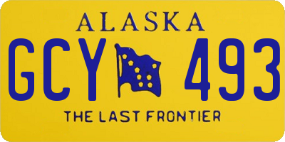 AK license plate GCY493