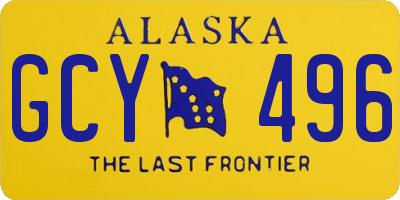 AK license plate GCY496