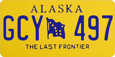 AK license plate GCY497