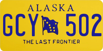 AK license plate GCY502