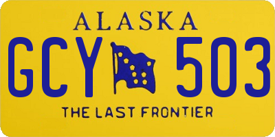 AK license plate GCY503