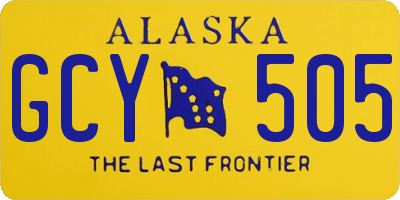 AK license plate GCY505