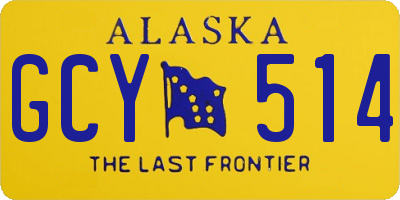 AK license plate GCY514