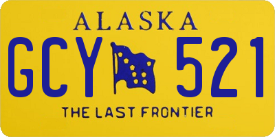 AK license plate GCY521