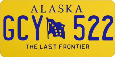 AK license plate GCY522
