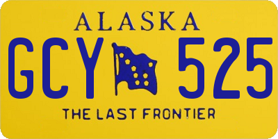AK license plate GCY525