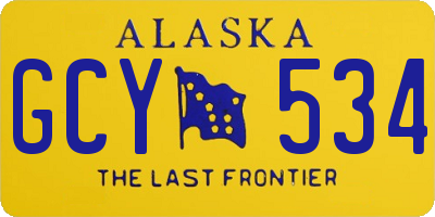 AK license plate GCY534