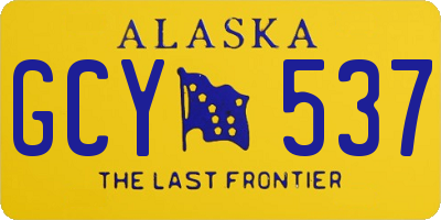 AK license plate GCY537