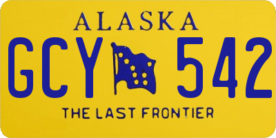 AK license plate GCY542