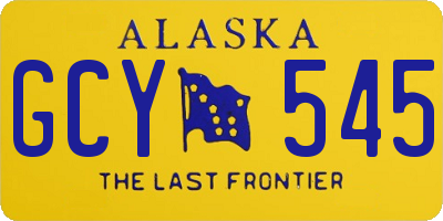 AK license plate GCY545