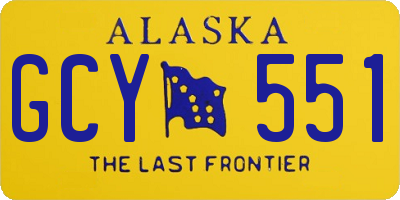 AK license plate GCY551