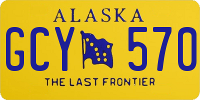 AK license plate GCY570
